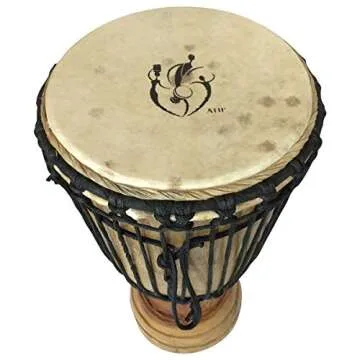 Africa Heartwood Project Hand-Carved Classical Djembe Drum from Africa - Authentic Percussion Drum I...