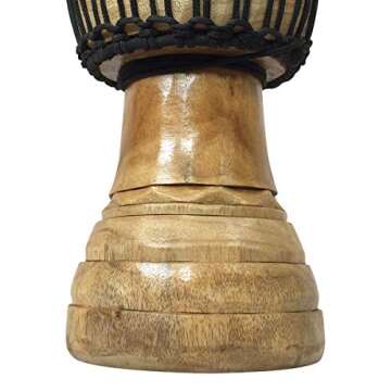 Hand-Carved Djembe Drum - Authentic African Instrument
