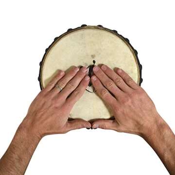 Hand-Carved Djembe Drum - Authentic African Instrument