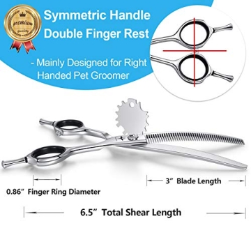 PURPLEBIRD Curved Dog Grooming Scissors for Efficient Trimming