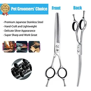 PURPLEBIRD Curved Dog Grooming Scissors for Efficient Trimming