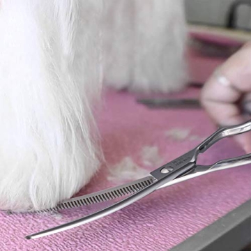 PURPLEBIRD Curved Dog Grooming Scissors for Efficient Trimming
