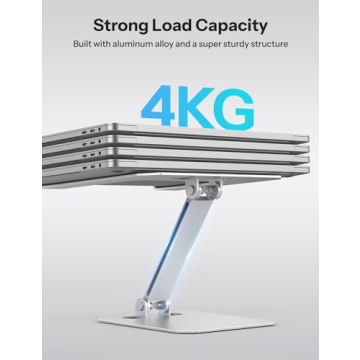 Ergonomic OMOTON Laptop Stand - Adjustable and Portable Riser