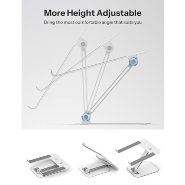 Ergonomic OMOTON Laptop Stand - Adjustable and Portable Riser
