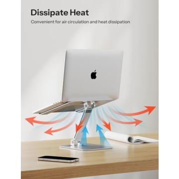 Ergonomic OMOTON Laptop Stand - Adjustable and Portable Riser