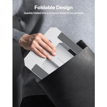 Ergonomic OMOTON Laptop Stand - Adjustable and Portable Riser