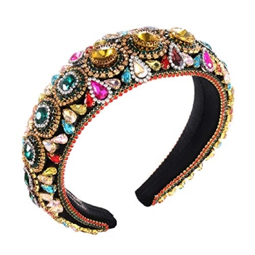 Glamorous Rhinestone Padded Headband for Elegant Looks