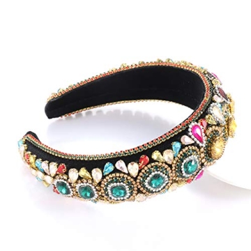 Glamorous Rhinestone Padded Headband for Elegant Looks