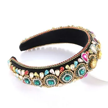Glamorous Rhinestone Padded Headband for Elegant Looks
