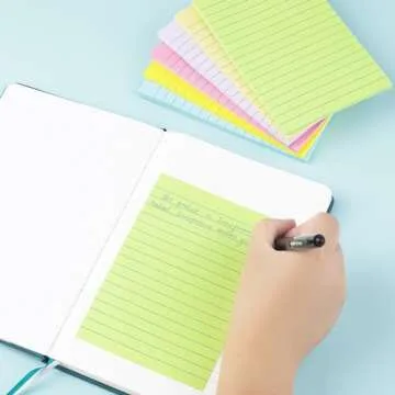 Colorful Lined Sticky Notes 4X6 for School and Office