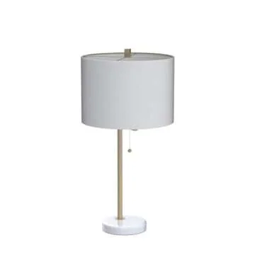 Jonathan Y Alyssa 24.5" Marble LED Table Lamp - Modern Elegance