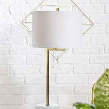 Jonathan Y Alyssa 24.5" Marble LED Table Lamp - Modern Elegance