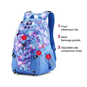 High Sierra Loop Backpack, Travel, or Work Bookbag with tablet sleeve, One Size, Shine Blue/Lapis