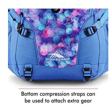High Sierra Loop Backpack, Travel, or Work Bookbag with tablet sleeve, One Size, Shine Blue/Lapis