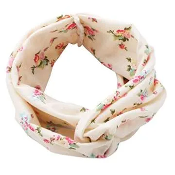 ELACUCOS Headbands for Women Criss Cross Boho Floal Style Head Bands for Women's Hair 4 Pack