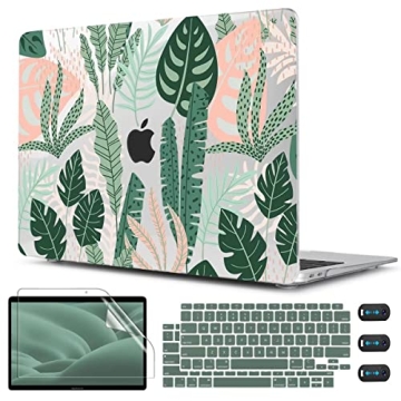 CISSOOK MacBook Air 13 Tropical Palm Leaves Hard Shell Case - Stylish & Protective