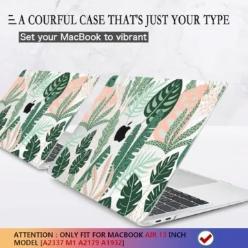 CISSOOK MacBook Air 13 Tropical Palm Leaves Hard Shell Case