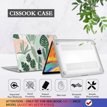 CISSOOK MacBook Air 13 Tropical Palm Leaves Hard Shell Case