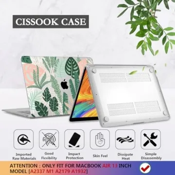 CISSOOK MacBook Air 13 Tropical Palm Leaves Hard Shell Case