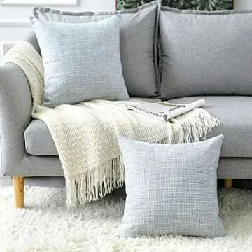 Stylish OTOSTAR Linen Throw Pillow Covers Set of 2