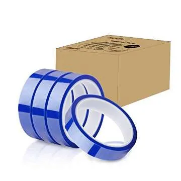 PYD Life 4 Rolls 0.8 Inch x 108 Ft Sublimation Blanks Thermal Heat High Temp Resistant Tape Up to 250 C(480 F) for Sublimation Tumblers Cups T-Shirts Printing