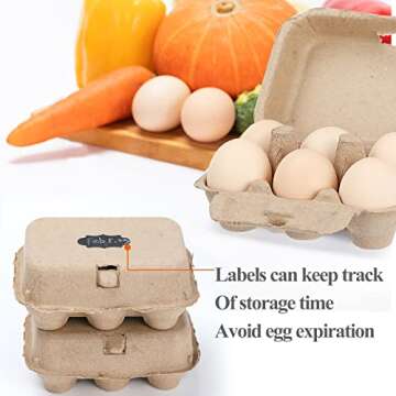 AEIMIJPQ Paper Egg Cartons - 36 Pulp Fiber Half Dozen Egg Storage Containers for Chicken, Duck Eggs