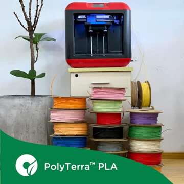 Polymaker Matte PLA Filament 1.75mm Bundle 2x1kg, Matte Gray PLA Filament Bundle - PolyTerra PLA 3D Printer Filament Bundle 2 Rolls PLA Filament Pack