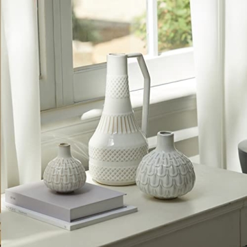 TENGSAN Ceramic Vase Set of 3 for Home Decor