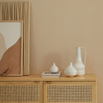 TENGSAN Ceramic Vase Set of 3 for Home Decor