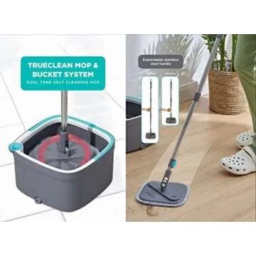 True & Tidy True Clean Mop System with Dual Bucket