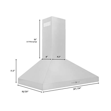 ZLINE 30" Wall Mount Range Hood in Stainless Steel