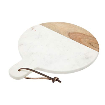 Godinger Marble and Wood Cheese Platter - Elegant Serving Board