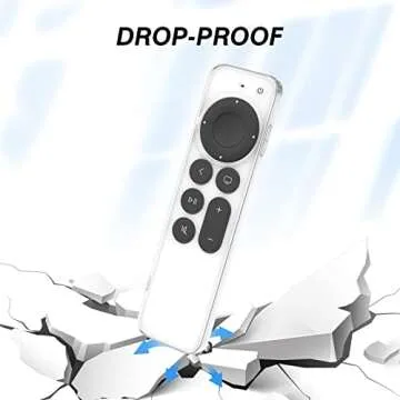 GEITOO Remote Case for Apple TV 4K Siri Remote - Clear Protective Cover