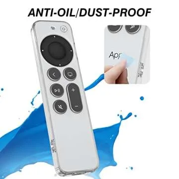 GEITOO Remote Case for Apple TV 4K Siri Remote - Clear Protective Cover