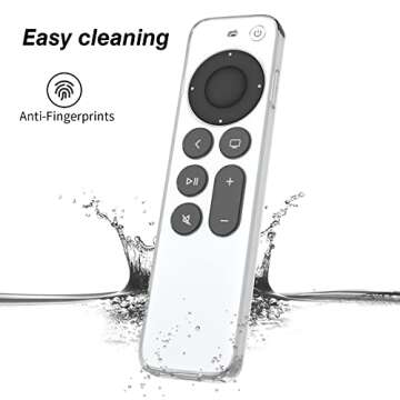 GEITOO Remote Case for Apple TV 4K Siri Remote - Clear Protective Cover
