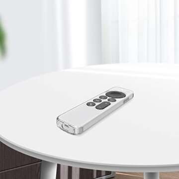 GEITOO Remote Case for Apple TV 4K Siri Remote - Clear Protective Cover