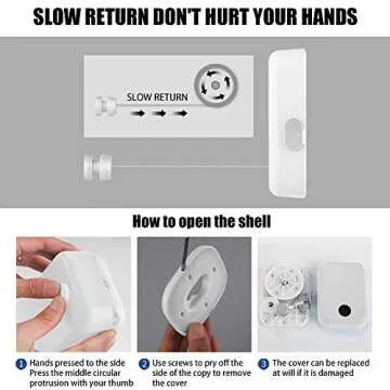 KLZO - Retractable Clothesline Indoor Outdoor |Heavy Duty 55LBs Weight Capacity Clothes Line | Wall Mounted | 304 Stainless Steel Clothesline| Easy DYI Installation | Lock to Prevent Sagging