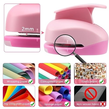 HAUSTGO Multi-Size Heart Punch Set for Creative Crafts