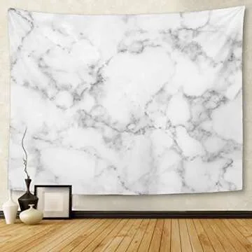 TOMPOP Tapestry Gray Black White Natural Marble Pattern Skin Wall Luxurious High Resolution Abstract Aged Home Decor Wall Hanging Living Room Bedroom Dorm 60x80 inches