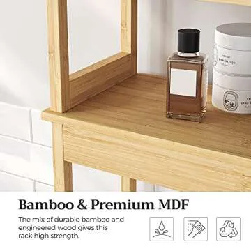 SONGMICS Over The Toilet Storage Cabinet for Stylish Organization