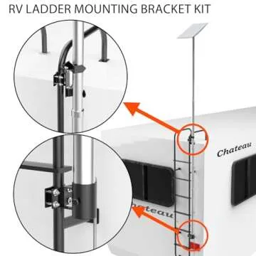 Starlink Gen 2 RV Ladder Mounting Kit With 11ft Pole