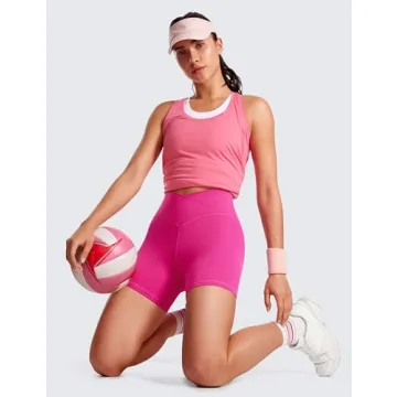 Comfortable CRZ YOGA Yoga Biker Shorts - Hibiscus Purple