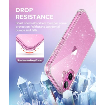 BERFY iPhone 16 Plus Glitter Case with Protectors