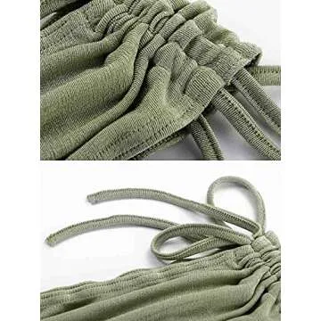 DRESBE Women's Sexy Two Piece Crop Top and Skirt Set