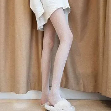 SERAPHY Patterned Tights for Women, Fishnet Stockings Sexy Women Tights Patterned Lace Tights for Party Club, 2 Pairs (Black + White)