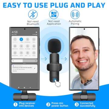 Dual Wireless Lavalier Microphone for iPhone, iPad - Perfect for Video Conferencing, Recording, and ...