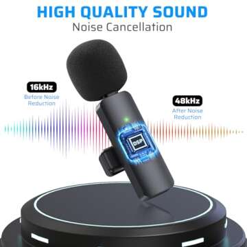 Dual Wireless Lavalier Microphone for iPhone and iPad