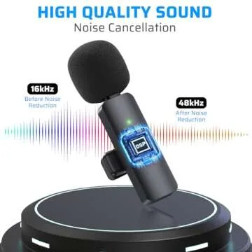 Dual Wireless Lavalier Microphone for iPhone and iPad