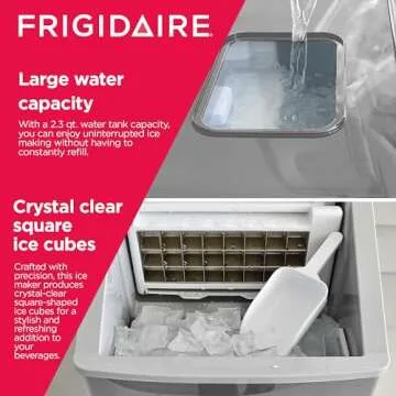 FRIGIDAIRE Extra Large Ice Maker, 40 lbs Capacity in Stainless Steel