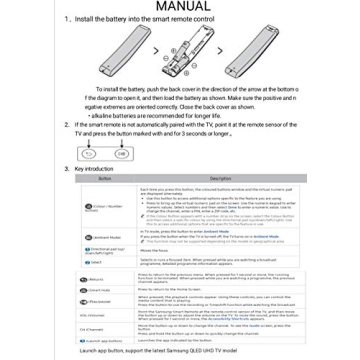Samsung Smart TV Replacement Remote Control